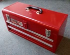 Waterloo 20-1/2 L x 8-1/2 W x 9-1/2 High Red 2 Drawer Metal Tool Box PCH2020