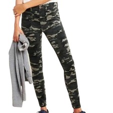 Anthropologie Pilcro High Rise Skinny Corduroy Camo Pants size 28