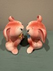 Vintage PY Japan Pink Bunny Rabbit Salt and Pepper Shakers 1950’s MCM *HTF Rare* — photo 2