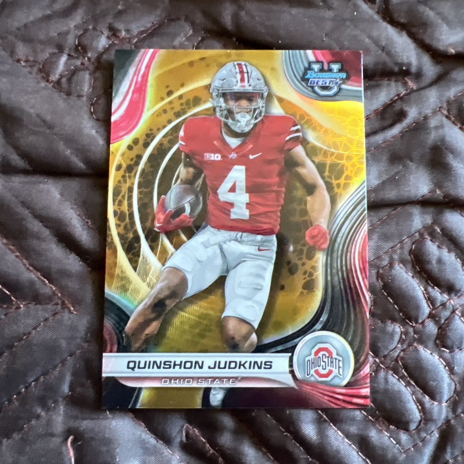 2024 Bowman Best University Quinshon Judkins Gold Refractor /50
