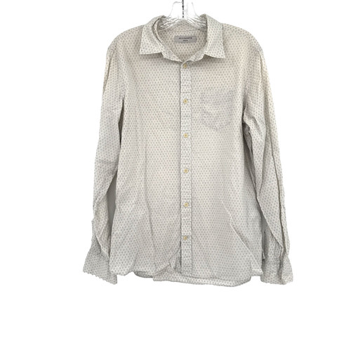 AllSaints Mens Gray Nissen Long Sleeve Button Shirt Sz M