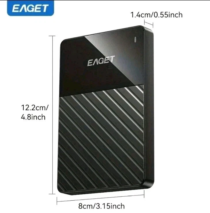  External Hard Drive HDD – USB 3.0/ High-Speed Storage 320GB Slim Portable - Image 2 of 4