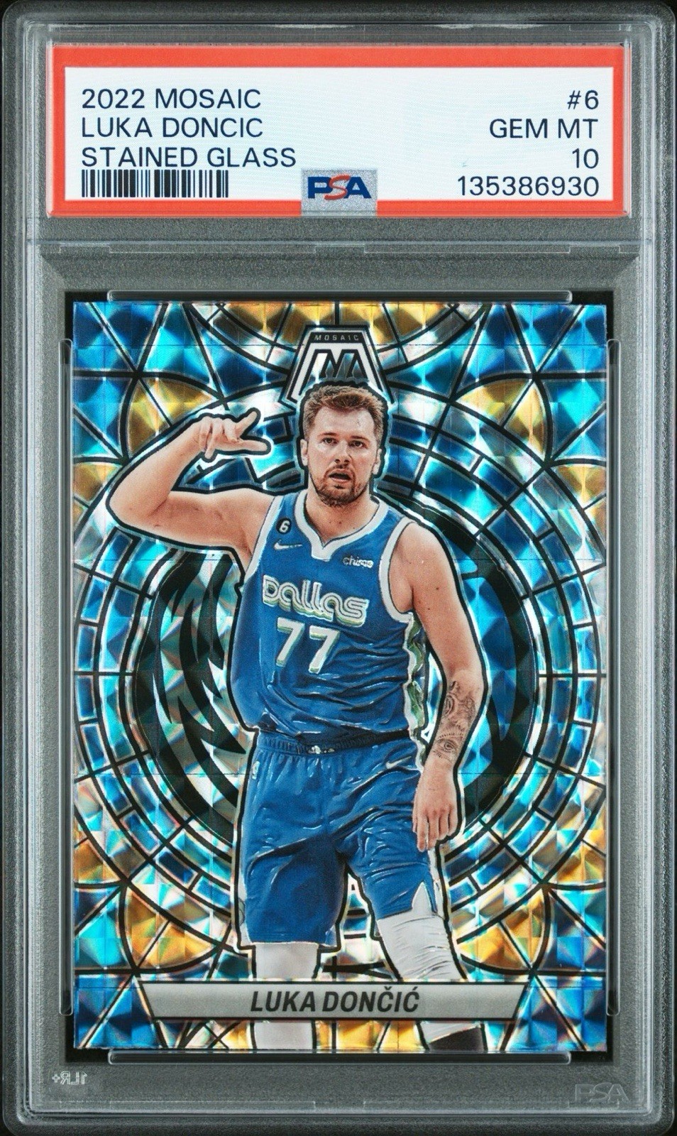 Luka Doncic 2022 Mosaic #6 Stained Glass /(SSP) Price Guide