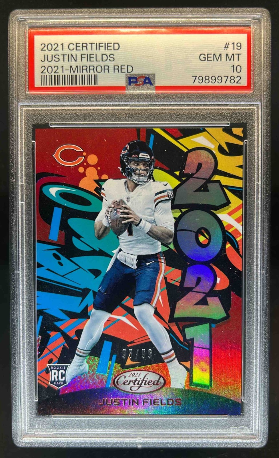 Justin Fields Panini Certified 2021 #19 Mirror Red