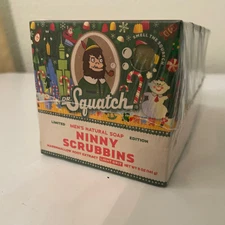 Ninny Scrubbins Dr Squatch Soap Limited Edition 6 Pack Light Grit Xmas SEALED!