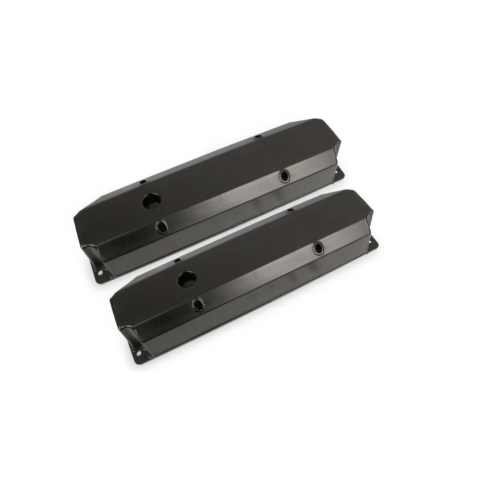 Mr. Gasket 6865BG Fabricated Aluminum Valve Covers - Black Finish - Image 3 of 4