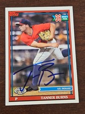 2021 Topps Debut TANNER BURNS Indians In-Person Signed  AUTO