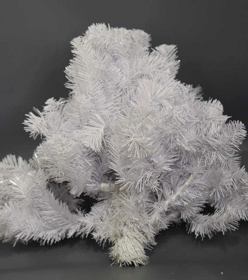 Vickerman 5  Crystal White Spruce Upside Down Artificial Christmas Tree  Unlit - Image 3 of 4