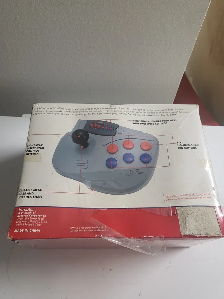 PC Arcade Pro InterAct Multi Joystick Controller SV-247 Recoton Corp 1996 Sealed - Image 3 of 4