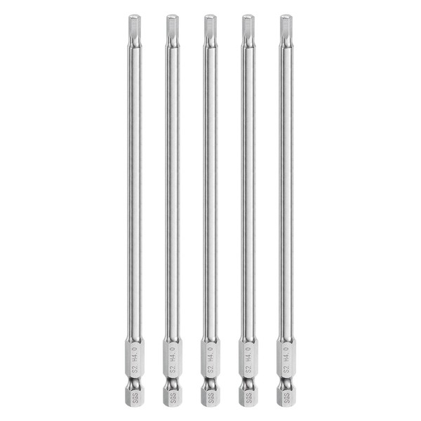 "5Stk 4Mm (H4) SechskantschlüSsel-Bohrer,6\" Magnetische Schraubendreher-Bits"-image