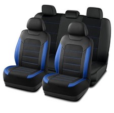 Car Seat Covers Full Set Premium Leather Air Mesh Automotive Universal