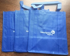 3 Shopping Totes Ameriprise Financial Foldable Reusable Eco Travel Grocery Bags