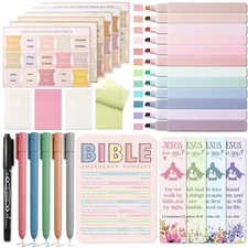 XKDOUS Bible Study Supplies Journaling Kit, Morandi Colored Bible Study Kit J...