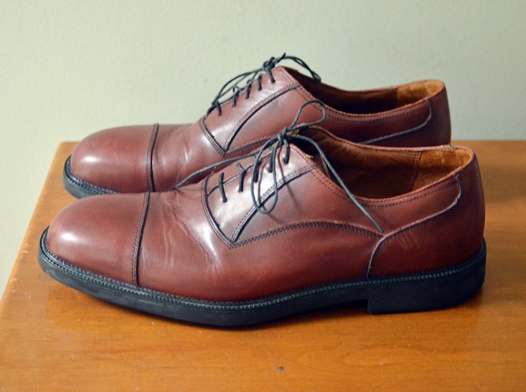SEBAGO Mens 11D Casual Dress Brown Leather Cap Toe Oxfords  display picture 3