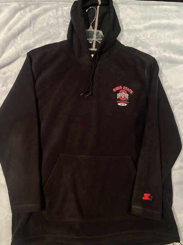 Ohio State University Men’s XL Black Hooded Fleece Sweatshirt By Starter
