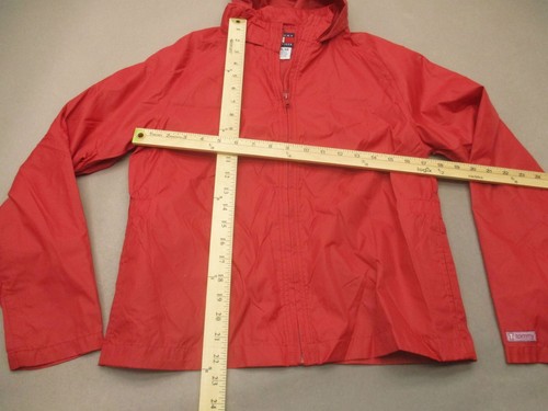Tommy Hilfiger Size XL(18) Girls Red 100% Nylon Full Zip Hooded Windbreaker 788 - Picture 6 of 10