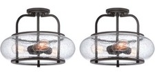 Quoizel TRG1716OZ - Trilogy, Semi Flush Mount, Brown, Old Bronze Finish - 2 Pack