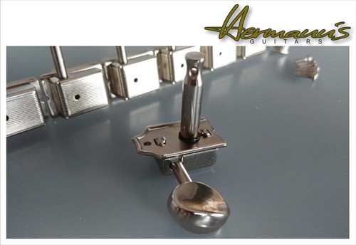 Kluson Style Vintage Gitarrenmechaniken 6 in Reihe, für 8mm Lochbohrungen (K126) - Imagen 4 de 5