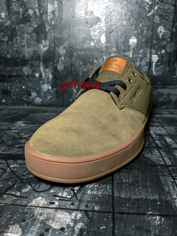 EMERICA SIZE 8.5 ROMERO LACED OLIVE GREEN GUM MEN'S SKATE SHOES eBay