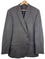 Lauren Ralph Lauren 100 Wool Blazer Mens 48L Shepards Check Brown Two Button
