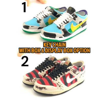 SB Dunk Low Mini Shoe Sneaker Key Chain, Bag Charm Collectible With Display Box