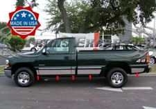 1999-2006 Chevy Silverado Regular Cab Long Bed Rocker Panel Trim Chrome 6" NF