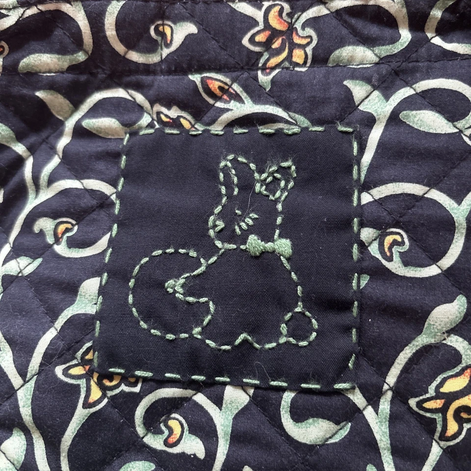 Bolso de Mano Flor Bolso Boho Acolchado Diseño Patrón Asas Trenzadas Naraya Usado en Excelente Condición Foto 4 de 4