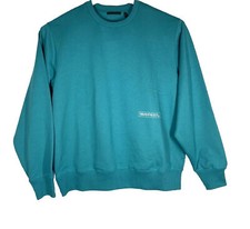 Helmut Lang Men  s Sweatshirt Size XL Color Teal Lagoon Pullover Crew