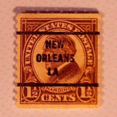 JM: US PRECANCEL BUREAU LOT NEW ORLEANS LA. SINGLES, COMPLETE LISTING, 1923-1932