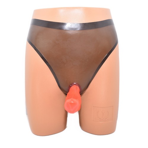 Latex Slip mit Kondom Hodensack 0,4 mm hand made Size:XL(869) - Bild 3 von 6
