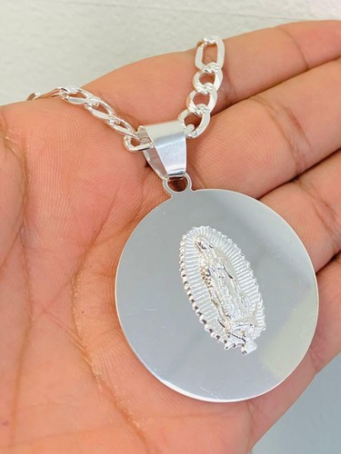 Virgen de Guadalupe Necklace Silver 