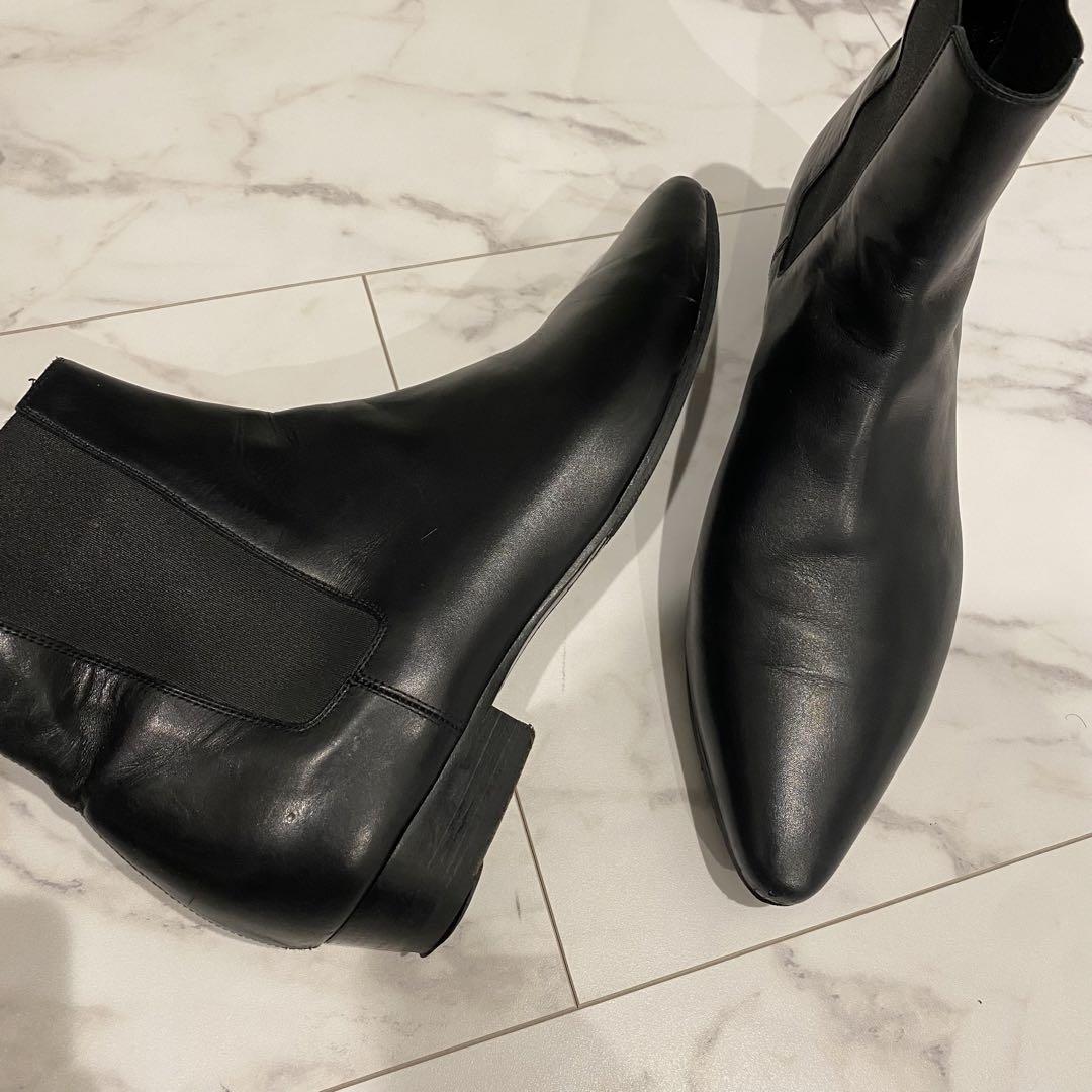 Men's Black Leather YSL Saint Laurent DEVON Chelsea Boots Men's Black Leather YSL Saint Laurent DEVON Chelsea Boots