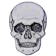 Embroidered Patches Iron Sew On transfers Badges appliques Skeletons Skulls 086R