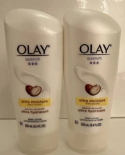 2 Pack Olay Quench 8.4 Fl Oz Shea Butter Ultra Moisture Body Lotion