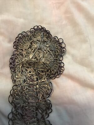 Vintage Purple Pink Hand Made Original Belt Hammered Woven  display picture 2