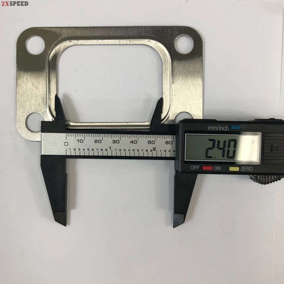 Juntas de retorno de drenaje de alimentación de aceite de 4 pernos Turbo T3 T3/T4 junta de acero inoxidable + 4 pernos Foto 4 de 4