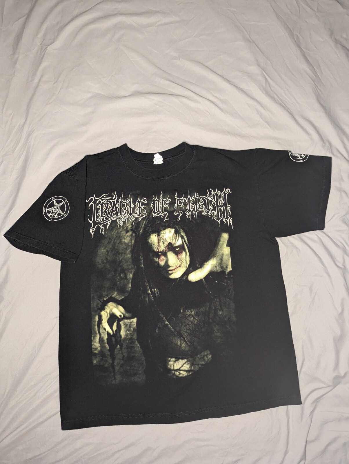 T-shirt Cradle Of Filth VIP Tour 2007 – Taille L, Noir, Occasion Bon État