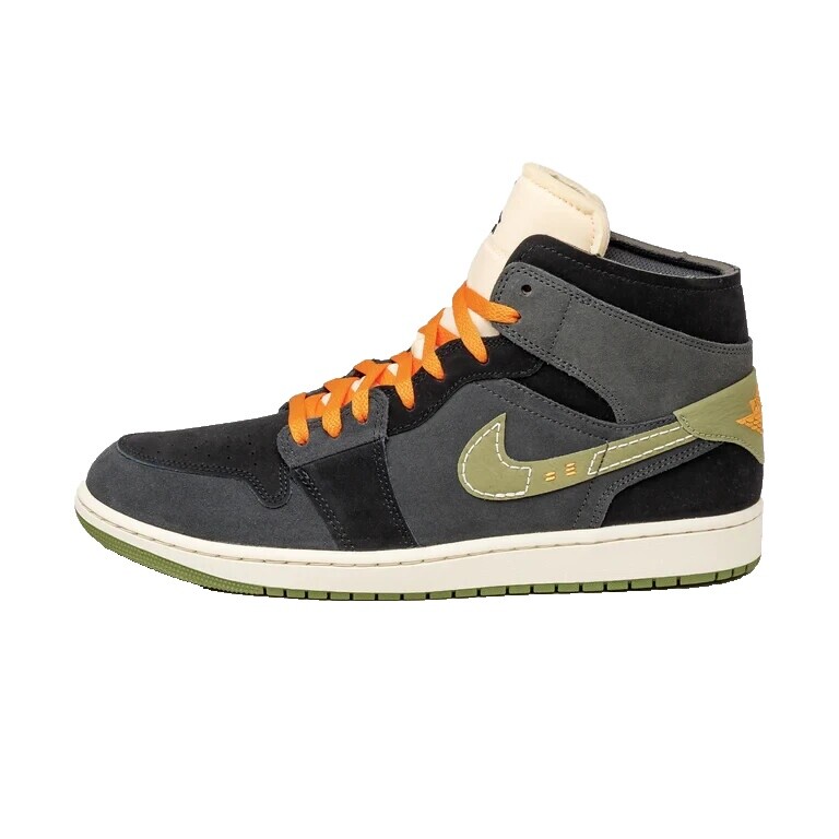 靴 Nike GS Air Jordan 1 Low SE Craft Olive\" Jordan 1 Low SE Craft Light Olive Men's - FD6819-300 - US
