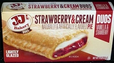 JJ`s Bakery Duos Strawberry & Cream Fruit Pies [6-Pack]
