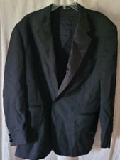 Men Tuxedo Jacket Black Alden Garonne Size 42 Regular Wool Dry Clean Only Dressy