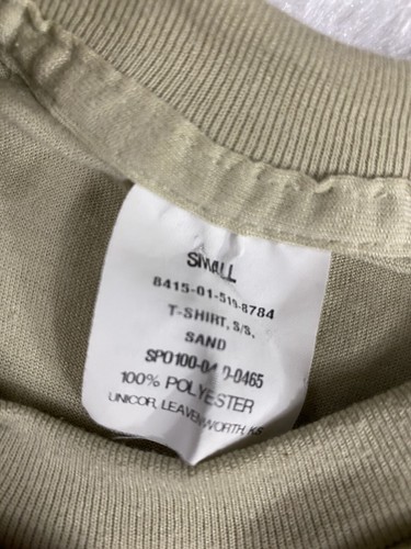 US MILITARY Sand Tan t shirt 8415-01-519-8784 size SMALL - Picture 10 of 11