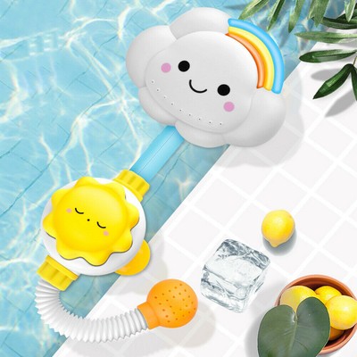 Kind Badespielzeug Regenbogen Wolke Wasserspray Dusche Badezimmer Badewanne NEW