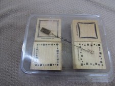 Stampin Up " Around and About " Set of 4 wooden base