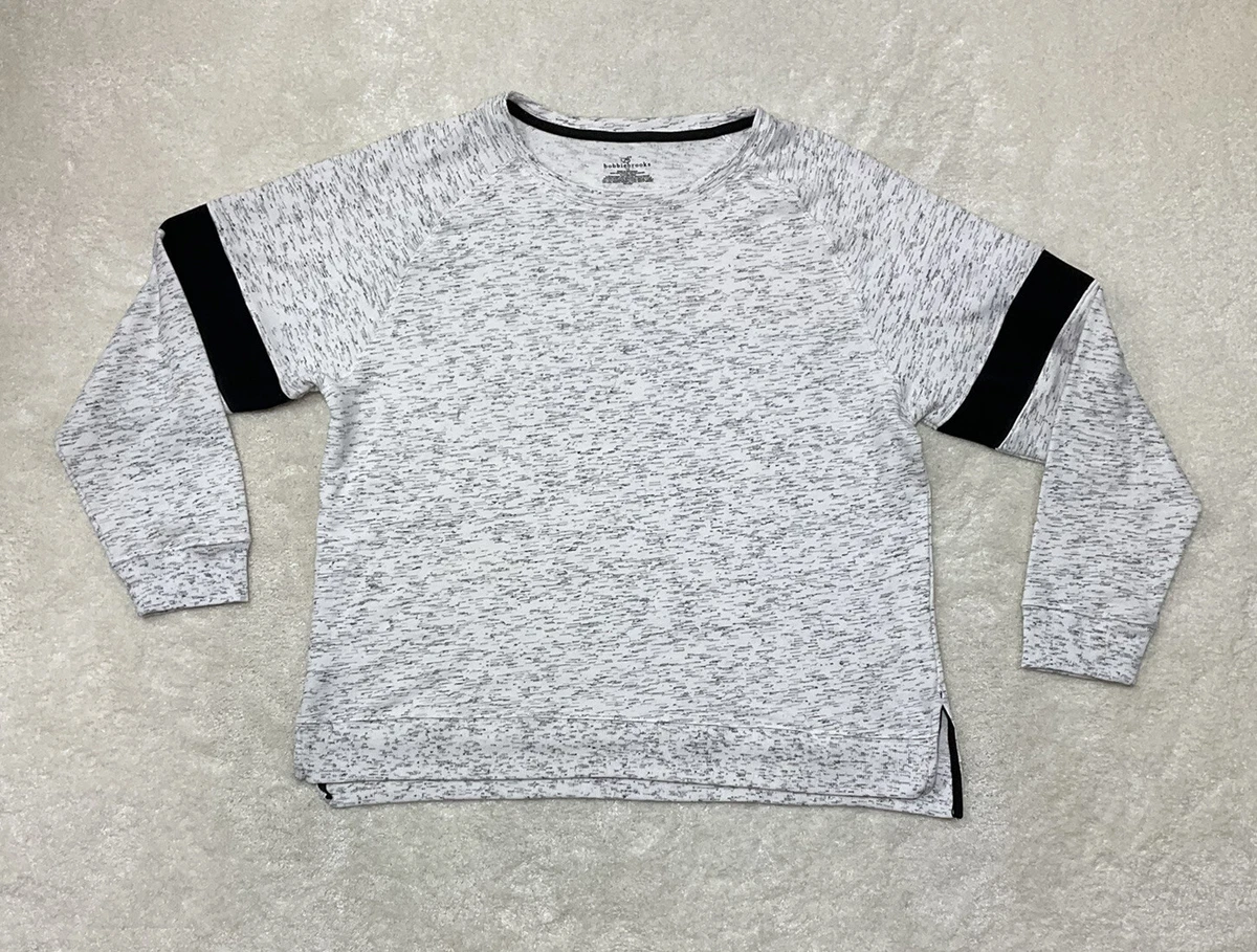 Bobbie Brooks Womens Size 1X Long Sleeve Round Neck Heather Gray Sweatshirt  | eBay