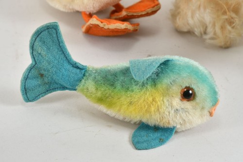 N46L38- Steiff Vintage Stofftiere ua Katze Fisch Dackel - Bild 9 von 12