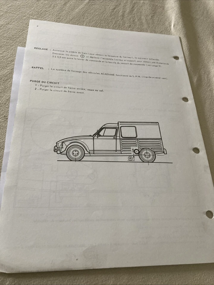 Citroën Nota Tecnica 203A 1979 Circuito Freni Acadiane A Serie CD - Immagine 3 di 3