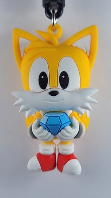 3D Foam Figural Key Chain Bag Clip Monogram Sonic the Hedgehog S6 Tails