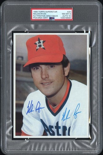 Nolan Ryan [Gray Back] #20 1980 Topps Superstar 5x7 Photos card