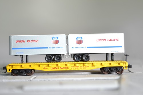 33352 Escala N ATLAS TOFC FLAT CAR UP UNION PACIFIC | Condition: Used