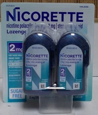 Nicorette Sugar Free Lozenge Ice Mint Flavor 2mg 80 Lozenges Exp 05/2028